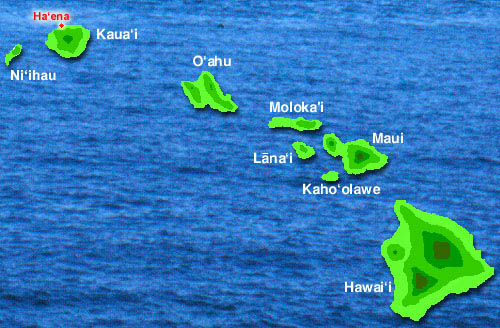 Hawaiian Islands Map. Hawaiian Islands Map