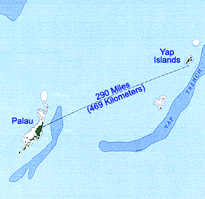 Palau & Yap map