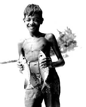 Boy with fish