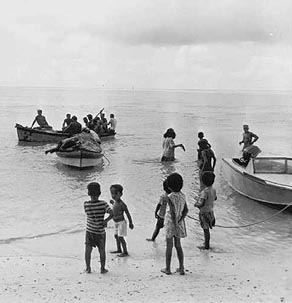 Kids and boats