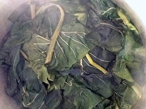 Cooking lu`au leaves