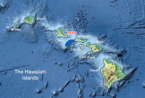 Hawaiian Islands Map