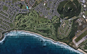 Aerial view of dunes