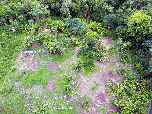 Aerial view of Leleahina Heiau