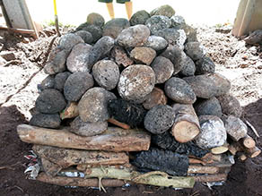 Stones on top