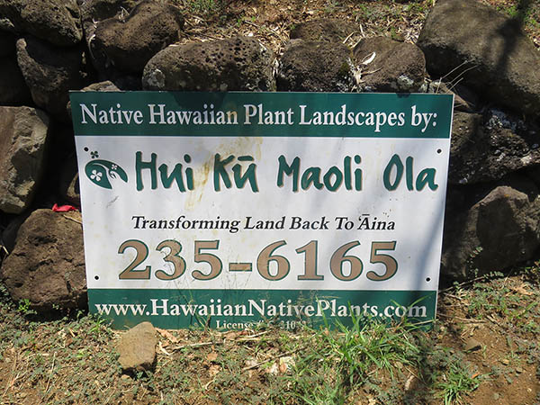 Hui Ku Maoli Ola sign