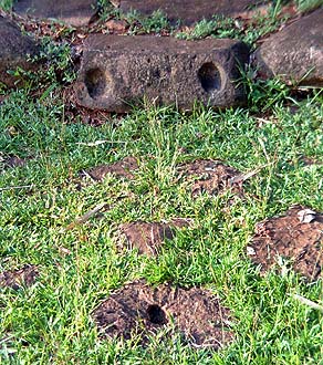 Medechiibelau's ankle and staff rests